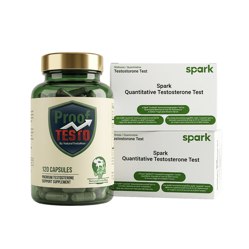 proof testo + tests ProofTesto 30-Day Package – with 2 Testosterone Tests - Image 1